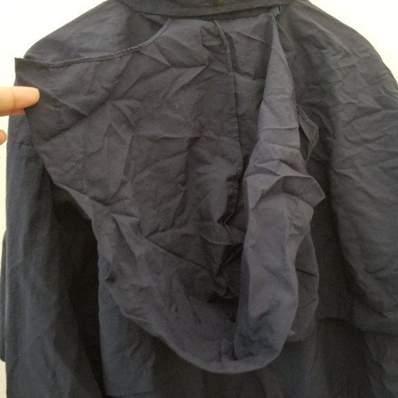 Vintage REEBOK Navy Nylon Jacket Windbreaker Tuck away Hoodie Medium - Picture 5 of 10